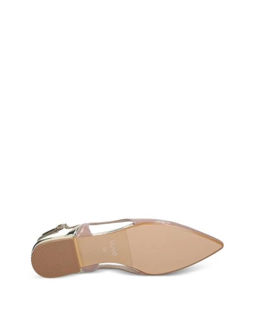 Liu Jo White Patent Leather Slingbacks