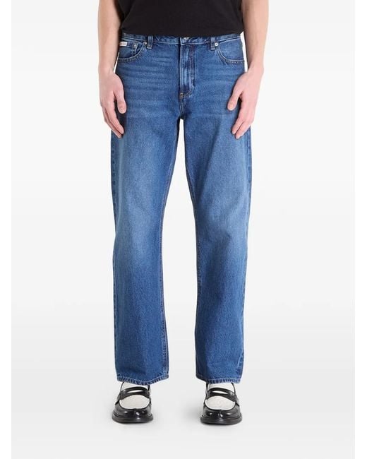 Calvin Klein Blue Straight-Leg Jeans