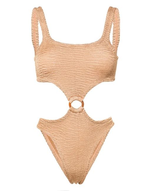 Paramidonna Olivia Badpak Met Ringdetail in het White