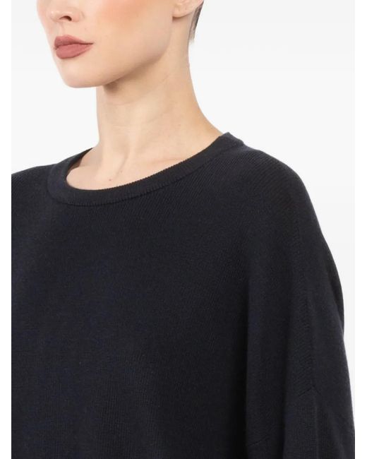 Dusan Black Round-Neck Sweater