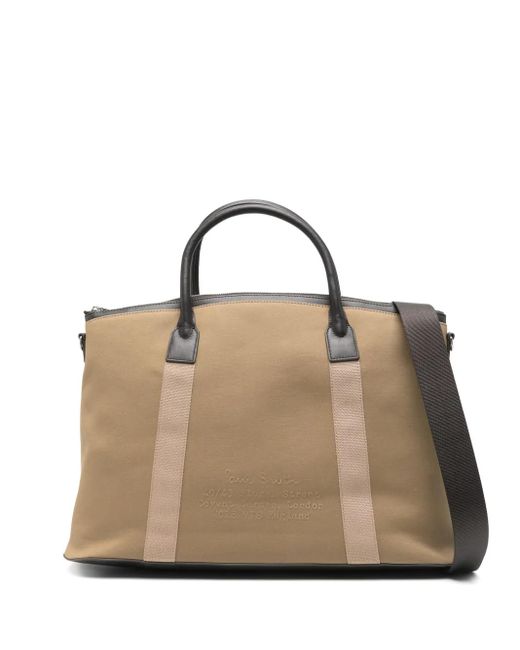 Paul Smith Natural Zip-Top Handle Tote Bag for men