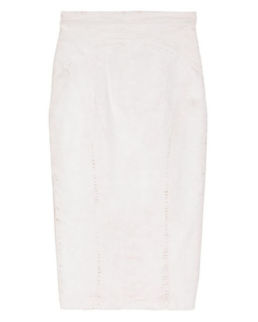 High-waisted pencil skirt N°21 de color White