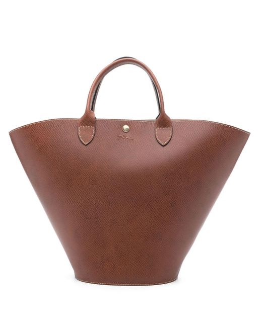 Longchamp Brown Xl Épure Leather Tote Bag