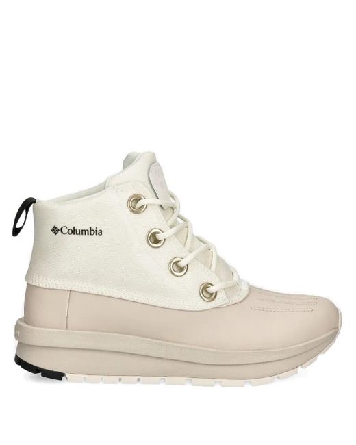 Columbia Natural Lace-Up Rubber-Sole Boots
