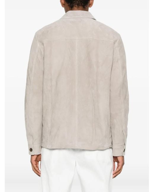 Eleventy Natural Button-Fastening Patch-Pocket Jacket for men