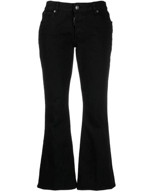 DSquared² Bull Flared Jeans in het Black
