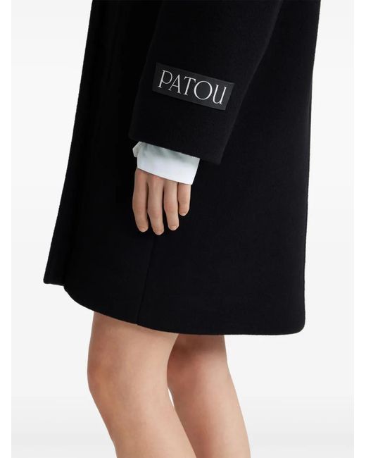 Patou Black Double-Breasted Coat