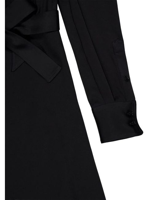 Stella McCartney Black Tie-Neck Midi Dress