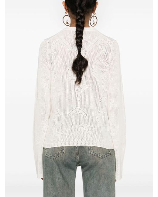 Zadig & Voltaire White Salmyr Wings Cotton Jumper