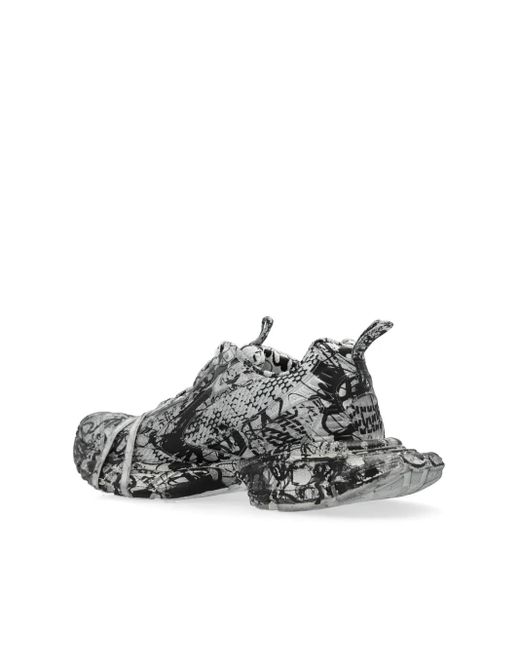 Balenciaga White 3Xl Extreme Graffiti Low-Top Sneakers for men