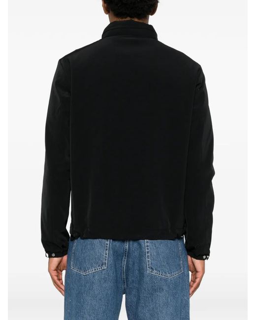 Sandro Black Zip-Up Stand-Up Collar Jacket for men