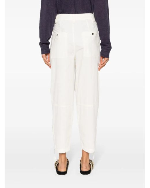 Isabel Marant White Kelvin" Cream Cotton Trousers