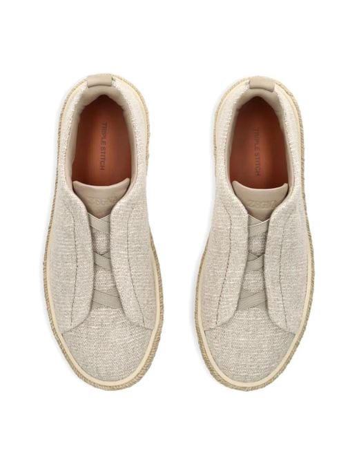 Zegna Natural Slip-On Shoes for men