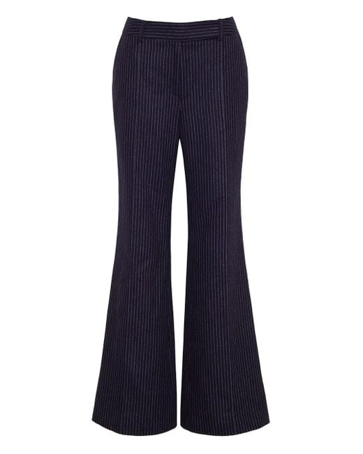 Cara Cara Blue Tristan Pinstripe Flared Trousers