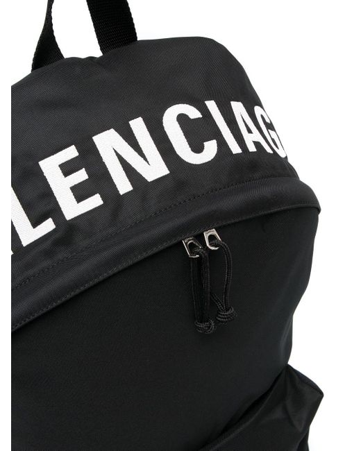 Balenciaga Canvas Wheel Backpack in Black for Men Lyst