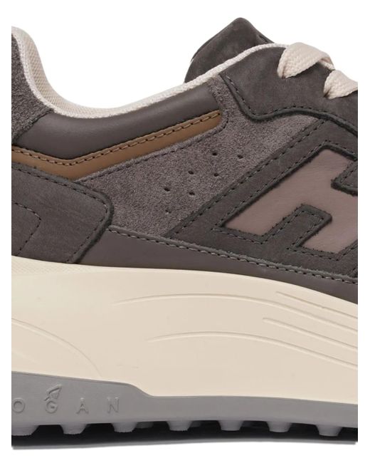 Hogan Brown Hi-Fi Sneakers