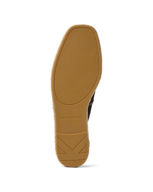 Karl Lagerfeld Black Kamino Riviera Embroidery Espadrilles for men