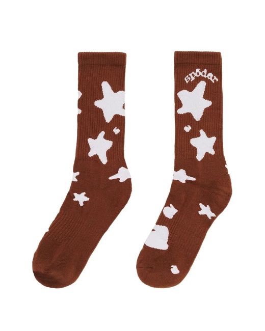 Sp5der Brown Beluga Star Socks