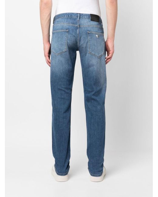 Emporio Armani Jeans Met Vervaagd-effect in het Blauw voor heren | Lyst NL