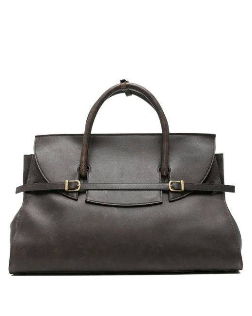 Jonathan Simkhai Black River Leather Weekender Tote Bag
