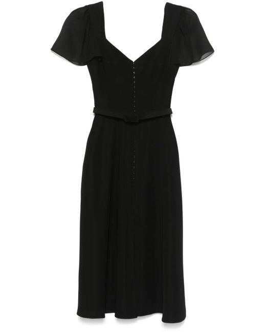 Murmur Diversion Midi-Jurk in het Black