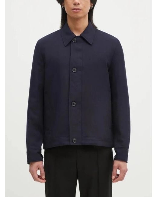 Giacca-Camicia Con Bottoni di Paul Smith in Blue da Uomo