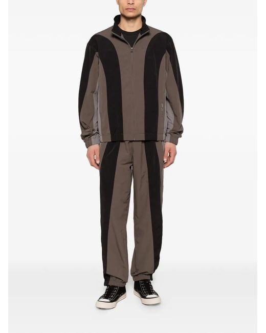 AWAKE NY Black Colour-Block Zip-Up Jacket for men