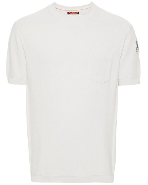 Parajumpers Gestricktes Cyril T-Shirt in White für Herren