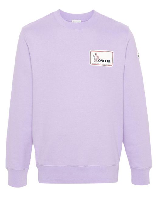Moncler Sweater Met Logo-applicatie in het Purple voor heren