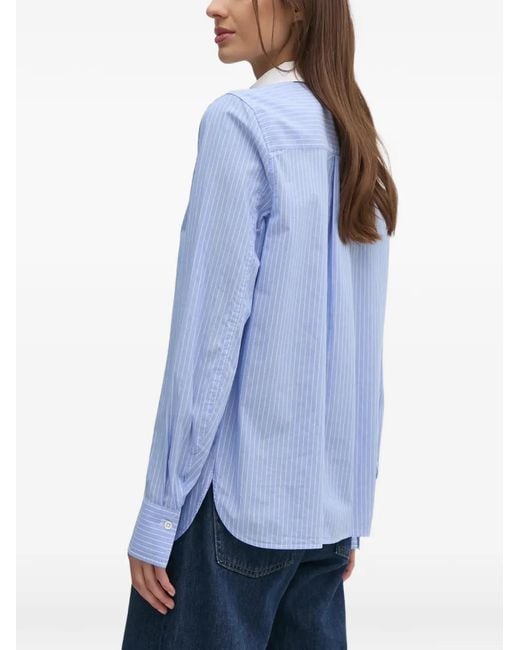 Mos Mosh Blue Striped Button-Down Shirt
