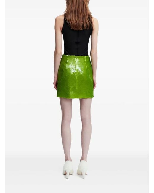 16Arlington Green Este Sequin-Design Mini Skirt