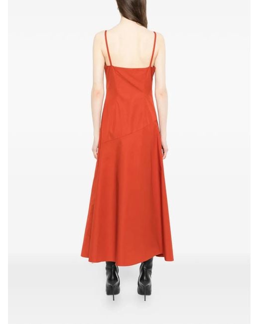 Adam Lippes Red Ren Midi Dress