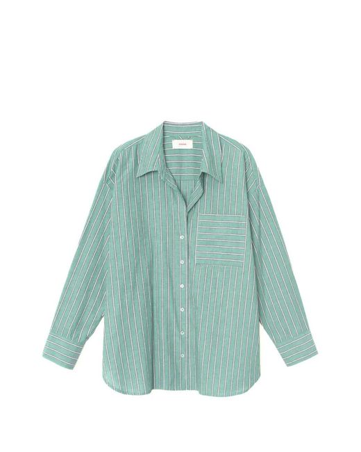 Xirena Blue Pocket Striped Shirt