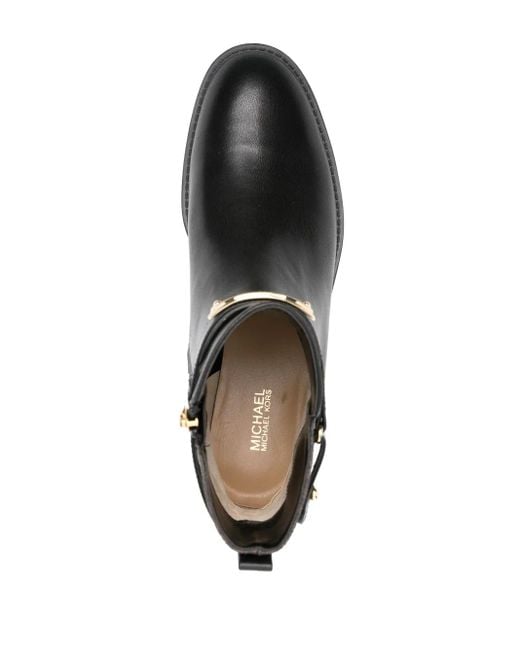 MICHAEL Michael Kors Black Darcy Monogram-Print Boots