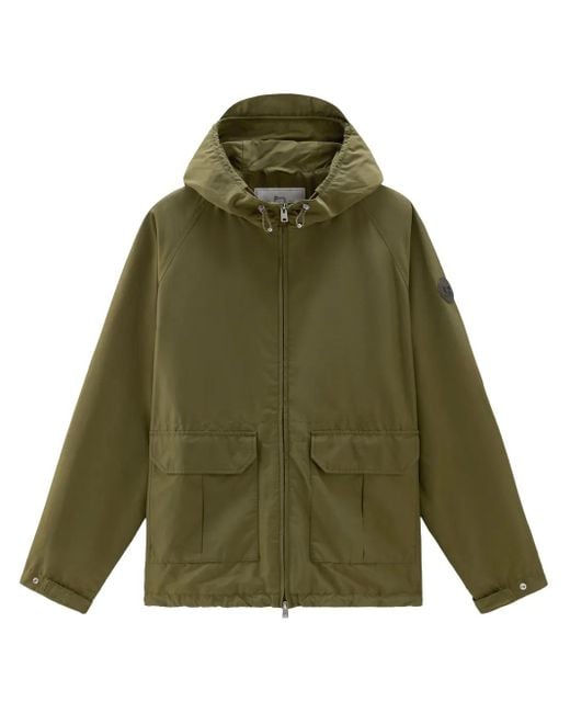 Woolrich Green Cruiser Hooded Jacket for men