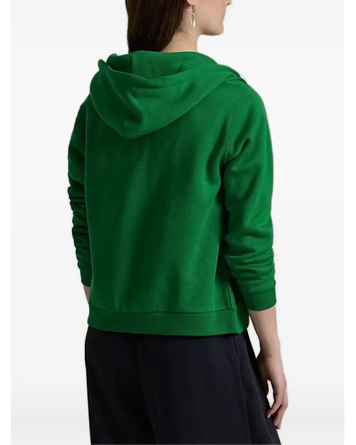 Polo Ralph Lauren Green Embroidered-Logo Zip-Up Sweatshirt