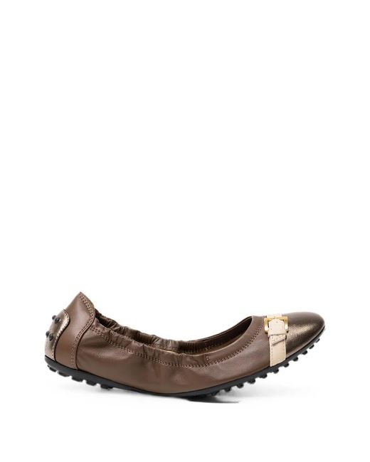 Tod's Brown Sandales En Cuir À Boucle