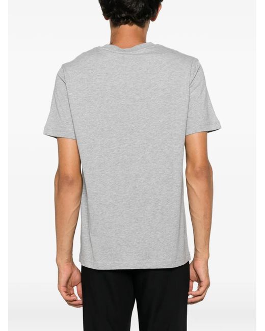 A.P.C. Gray Logo-Print T-Shirt for men