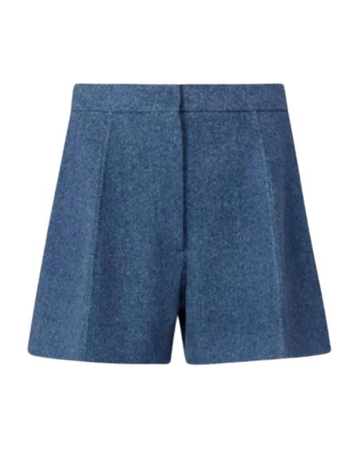 Sportmax Blue Runway Wool Shorts
