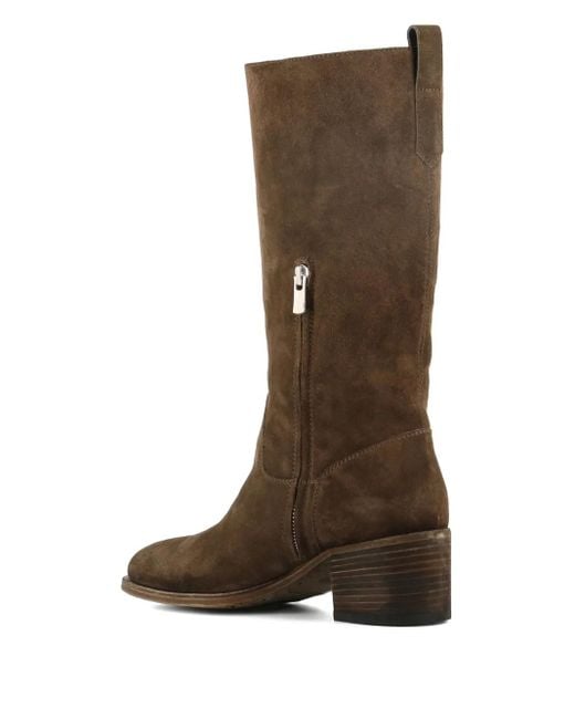 Officine Creative Brown Suede Mid-Calf Boots