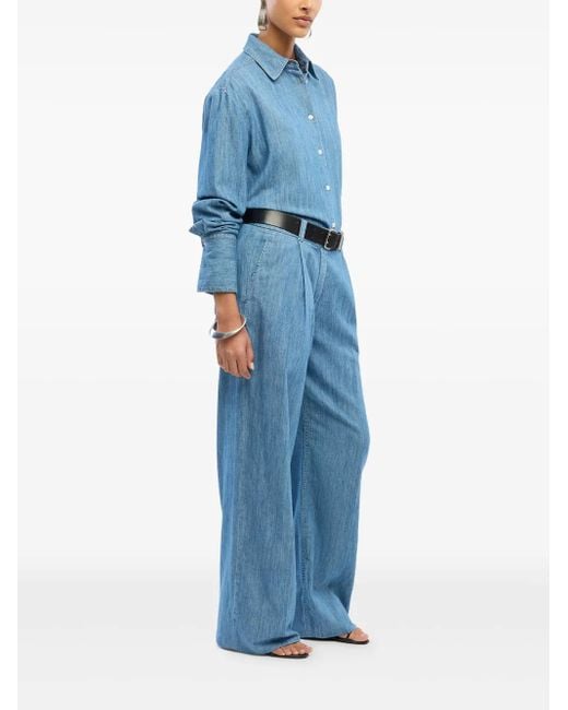 Another Tomorrow Blue Chambray Shirt