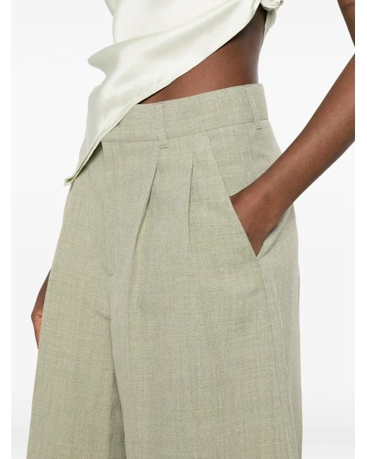 Soeur Green Imogen Pleated Shorts