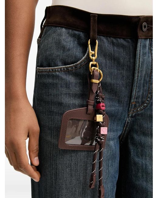 Miss Sixty Gray Jean Droit À Design Patchwork