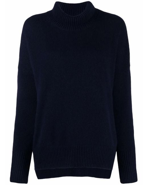Lisa Yang Blue Heidi Cashmere High-Neck Sweater