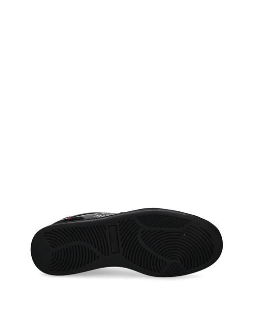 Aeronautica Militare Black Lace-Up Suede Sneakers for men
