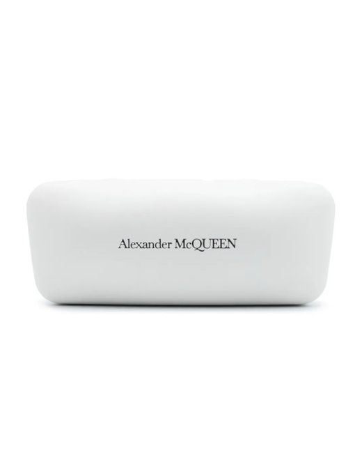 McQueen Gray Rectangle-Frame Sunglasses