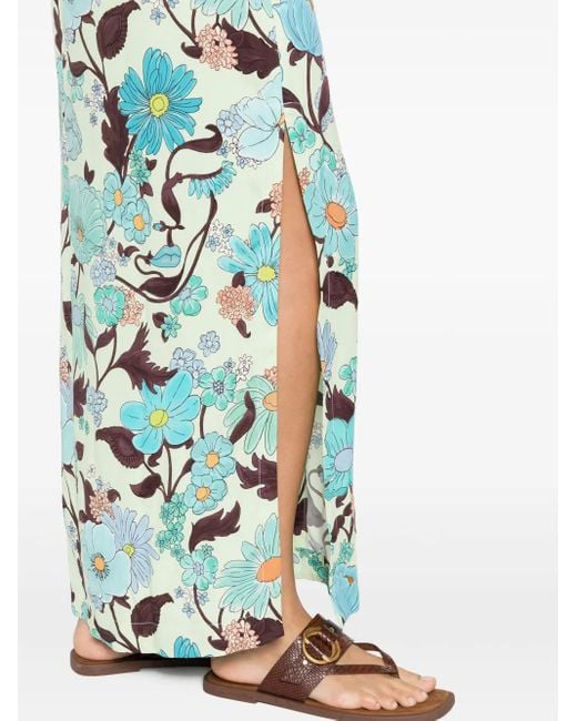 Stella McCartney Green Garden Print Dress Clothing