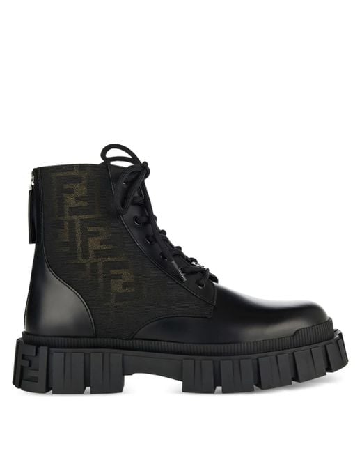 Fendi Black Force Biker Boots for men