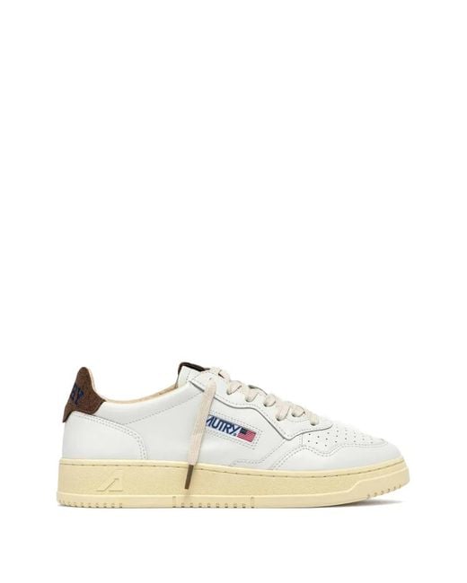 Autry White Medalist Low Sneakers for men