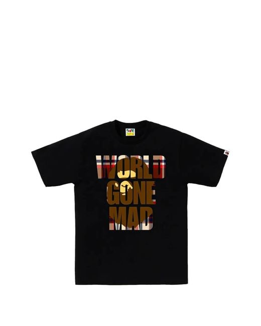 A Bathing Ape Black Ape Head Wgm T-Shirt for men